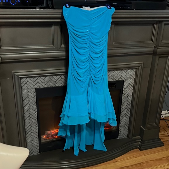Hi low turquoise dress - Picture 1 of 5